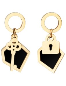 IZMAEL Key Lock Fülbevaló-Arany/Fekete KP21234