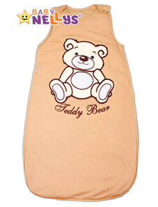 Baby nellys teddy mackós hálózsák - barna, újszülöttkortól