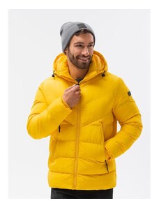 Ombre Clothing Férfi télikabát EMIL sárga
