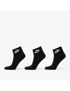 Férfi zoknik Nike Sportwear Everyday Essential Ankle Socks 3-Pack Black/ White