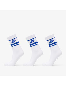 Férfi zoknik Nike Sportwear Everyday Essential Crew Socks 3-Pack White/ Game Royal
