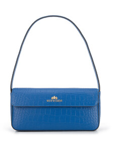 Női bőr bagett táska Wittchen, kék, természetes bőr