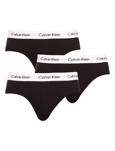 3PACK Fekete Calvin Klein férfi slip alsónadrág