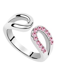Ékszerkirály Vízcsepp alakú gyűrű, Világos rózsaszín, 7,5