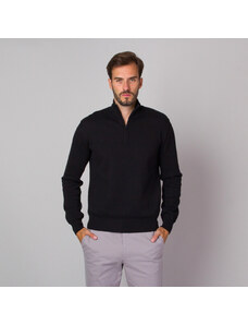 Willsoor Férfi fekete pulóver sima mintával 13993