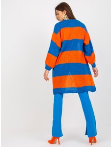 Fashionhunters OCH BELLA blue-orange cardigan with wide sleeves