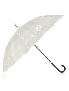 Nagy átmérőjű, félautomata esernyő Wittchen, szürke-krémes,