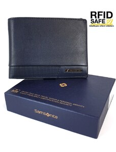 Samsonite PRO-DLX 6 nagy RFID védett kék aprótartó nélküli pénz és irattartó tárca 144534-1615