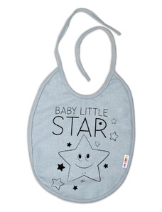 Baby nellys nagy baby little star előke - szürke