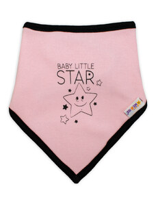 Gyermek pamut kendő - baby nellys, baby little star - rózsaszín