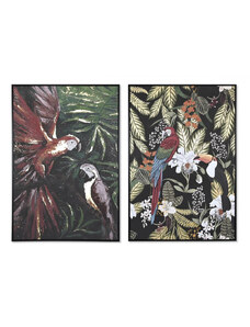 Kép DKD Home Decor Papagáj Trópusi 83 x 4,5 x 122,5 cm 83 x 4,5 x 123 cm (2 egység)
