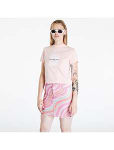 Női póló Calvin Klein Jeans Spray Monologo Baby Pink
