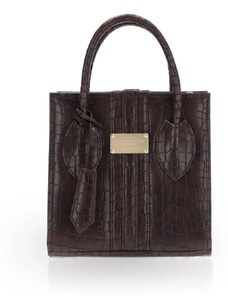 Alexandra K Vegan Leather Handbag 1.6.1 Mini - Mokka Croco