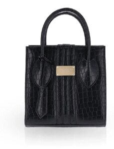 Alexandra K Vegan Leather Handbag 1.6.1 Mini - Black Ink Croco