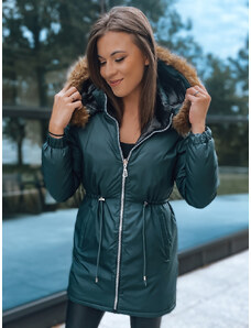 BASIC Zöld és fekete kifordítható téli kabát SANAH TY2889