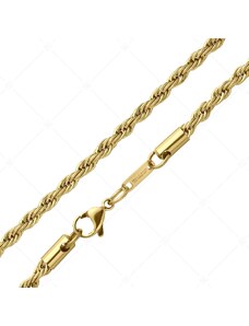 BALCANO - Rope / Kötél lánc típusú nyaklánc 18K arany bevonattal - 4 mm