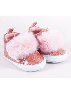 YO ! Csecsemő cipő/csizma lakkok Lány szőrmével - rózsaszín brokát