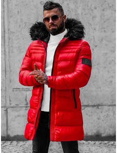 Férfi téli kabát piros OZONEE O/M801