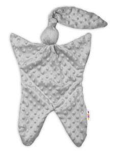 Baby nellys ölelgetős/bújós játék minky csomó 43x25 cm - szürke