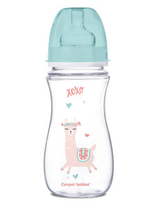 Canpol babies - kólika elleni üveg széles nyakkal, egzotikus állatos mintával, 300 ml - zöld színben