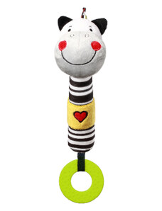 Babyono plüss fütyülő játék fogzásra - zebra zack, 26 cm
