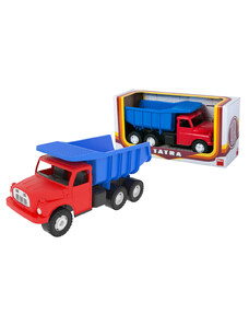 RAPPA Autó Tátra 148 műanyag 30cm piros kék billenő kamion A dobozban