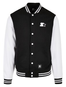 Starter Black Label Starter College polár kabát fekete/fehér