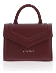 Alexandra K Faith Mini Vegan Leather Handbag - Burgundy Corn