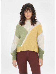 Yellow-cream patterned sweater JDY Killian - Women