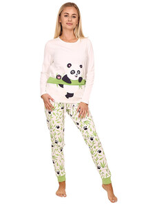 Vidám női pizsama Dedoles Panda és bambusz