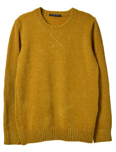 Sisley barna bársony fiú pulóver – 130 cm