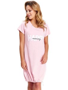DN Nightwear Happy Mommy kismama hálóing cipzárral, rózsaszín