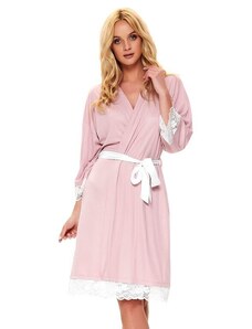 DN Nightwear Mariana elegáns női fürdőköpeny, rózsaszín