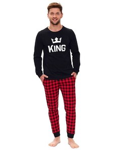 DN Nightwear King férfi pizsama, fekete