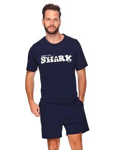 DN Nightwear Shark férfi pizsama, kék