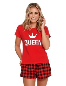 DN Nightwear Queen női pizsama, piros