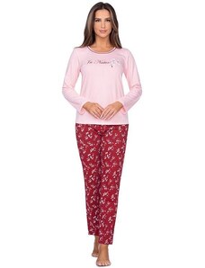Regina Grace női pizsama, rózsaszín, nyomott mintás
