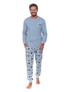 DN Nightwear Dreams férfi pizsama, világoskék