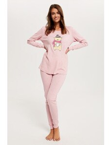 Italian Fashion Baula női pizsama, rózsaszín, macis