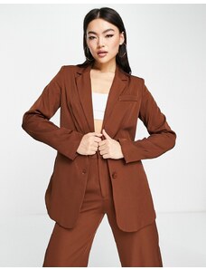 Missyempire relaxed blazer co-ord in chocolate-Brown