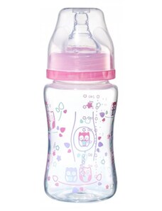 BabyOno Antikólikás üveg széles torok Baby Ono - rózsaszín