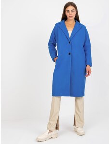 BASIC Kék bő egysoros kabát -TW-PL-BI-7298-1,15-blue