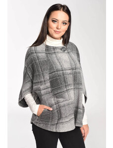 Glara Ladies 3/4 sleeve poncho in wool