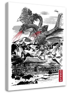 Gario Vászonkép Godzilla, King Ghidorah - Dr.Monekers Méret: 40 x 60 cm