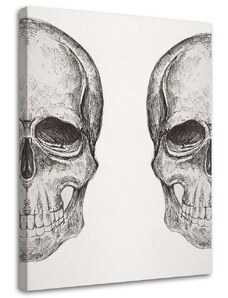 Gario Vászonkép Két koponya vázlat - Jan Perit Kablan Méret: 40 x 60 cm