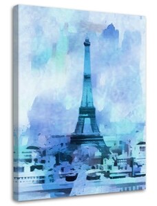Gario Vászonkép Kék Eiffel-torony - Andrea Haase Méret: 40 x 60 cm