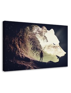 Gario Vászonkép Medve barlang - Patryk Andrzejewski Méret: 60 x 40 cm
