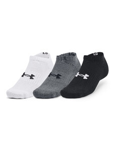 Férfi zoknik Under Armour Core No Show 3-Pack Socks Black/ White/ Grey