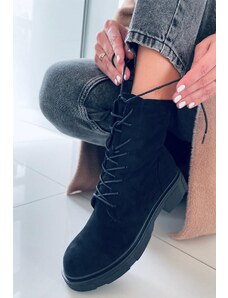 KB_SK Fekete női magasszárú cipő