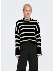 Black Striped Sweater ONLY Ibi - Women